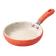 Icône 3D d'une poêle orange à intérieur crème