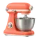Icône 3D d'un robot pâtissier orange avec son bol inox
